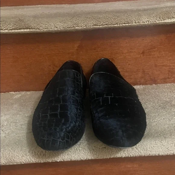 Jimmy Choo Black Textured Loafers